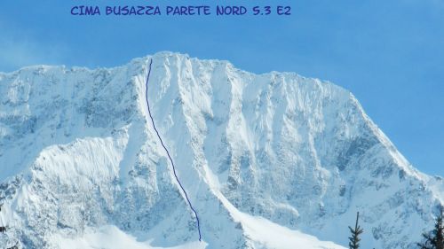 linea di salita e discesa dalla nord Busazza 